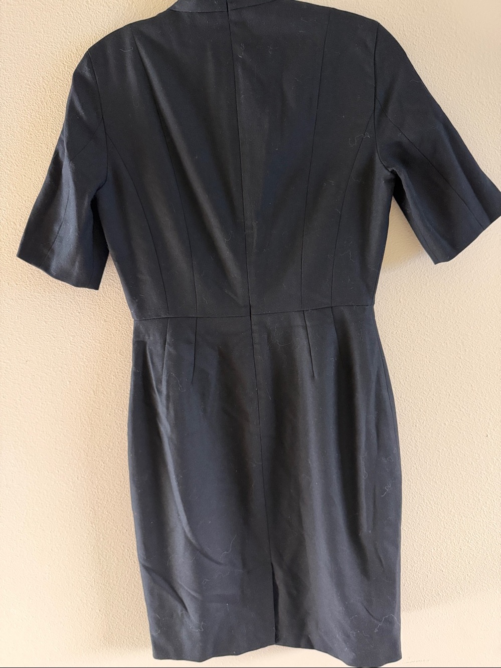 Brooks Brothers Black Midi Sheath Dress with V-Neckline - Picture 3 of 10